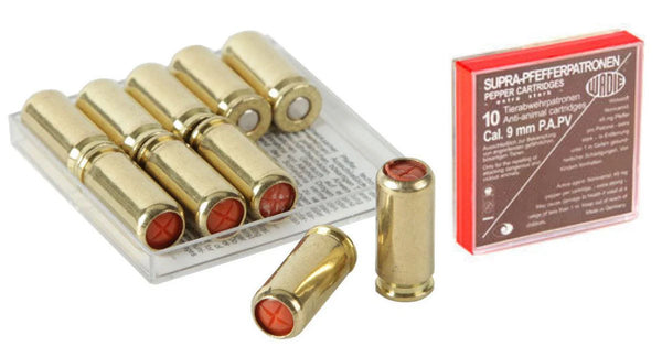 Wadie 9mm Pepper Blank Gun Ammo - 10's