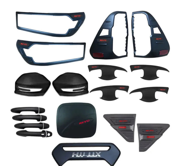 Toyota Hilux Revo (21-On) 22 Piece Matte Black Accessory Kit